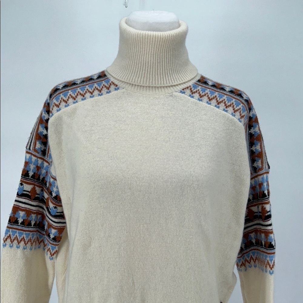 Scotch Soda Sweater Womens Extra Small Fair Isle Pullover Wool Knit Preppy Pink - Picture 4 of 12